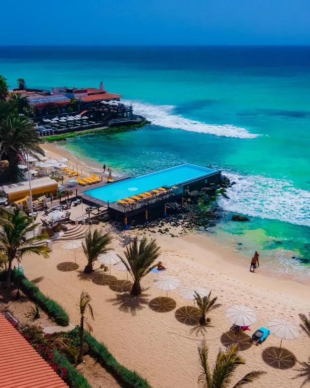 Santa Maria beach resort coastline Cape Verde